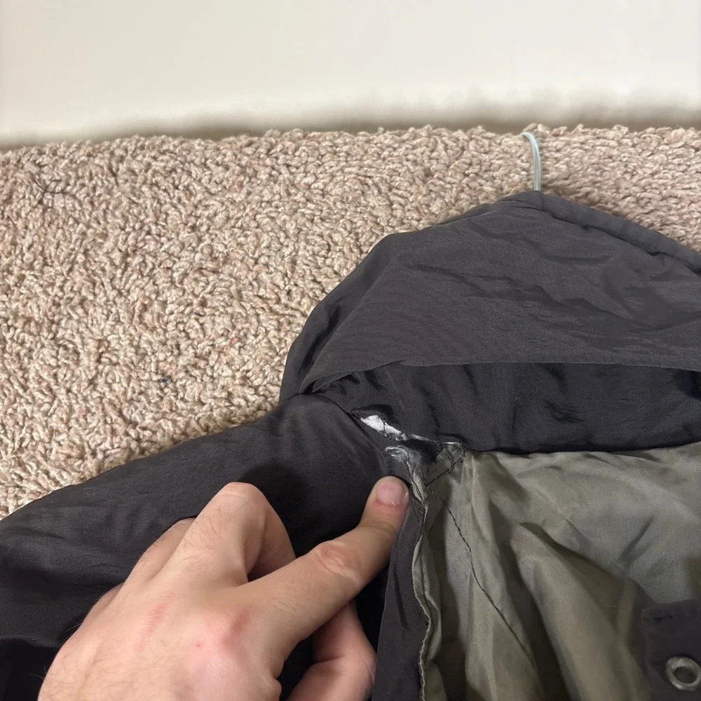 Woolrich Mens Black Field Jacket Parka‎ Detachable Hood Insulated Size XL